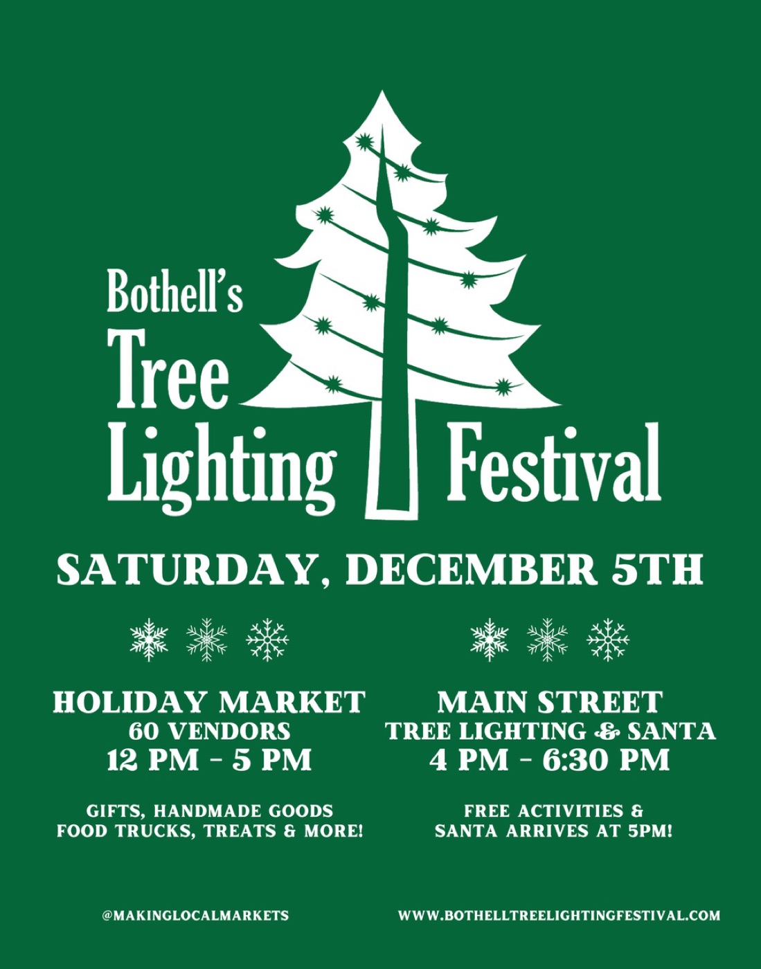 Tree Lighting Handmade Market
